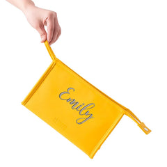 Personalized PU Travel Make-up Bag Embroidered Tote Wash Bag Waterproof