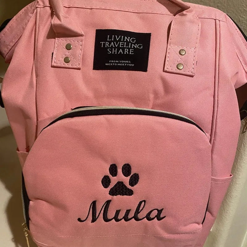 Personalized Pet Tote Backpack Dog Bag Embroidered