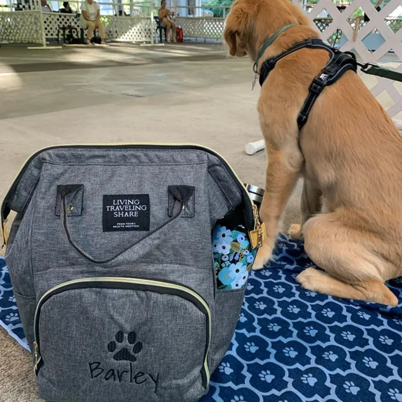 Personalized Pet Tote Backpack Dog Bag Embroidered