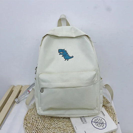 Printed Canvas Backpack Campus Style School Bags Laptop Book Bag