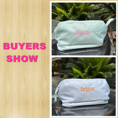 Personalized Nylon Embroidery Double Wash Bag