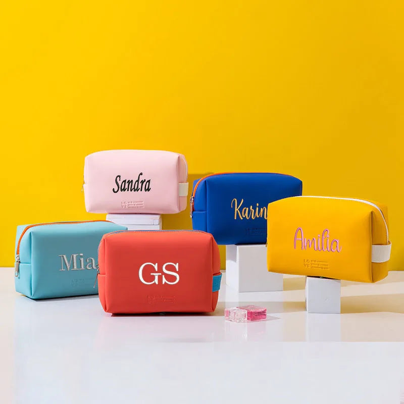 Custom Embroidered Travel Makeup Bag for Women