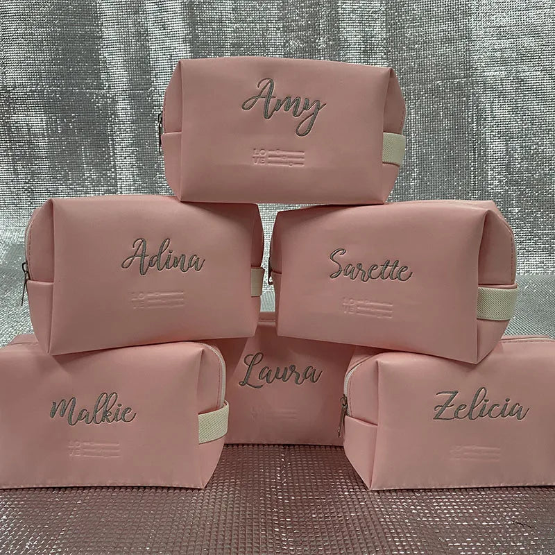 Custom Embroidered Travel Makeup Bag for Women