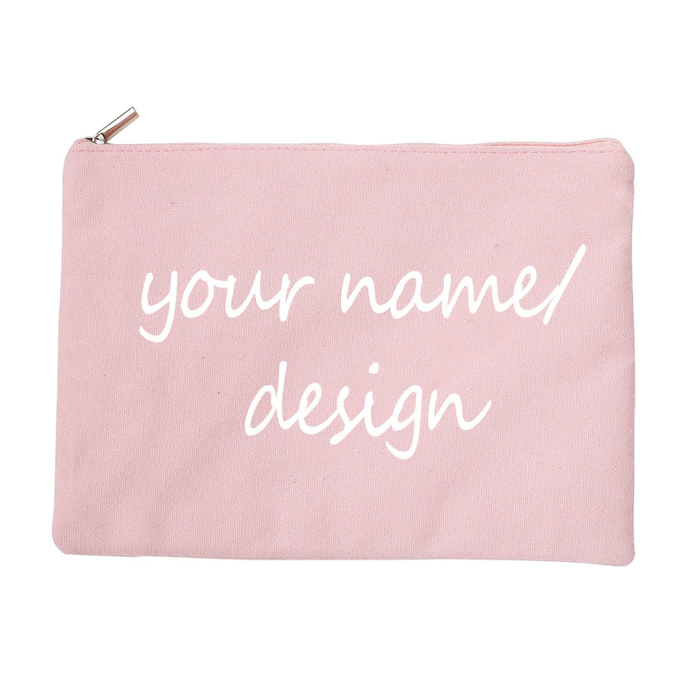 Personalized Women Cosmetic Cases Bags Casual Makeup Pouch Pencil Handbag Name C