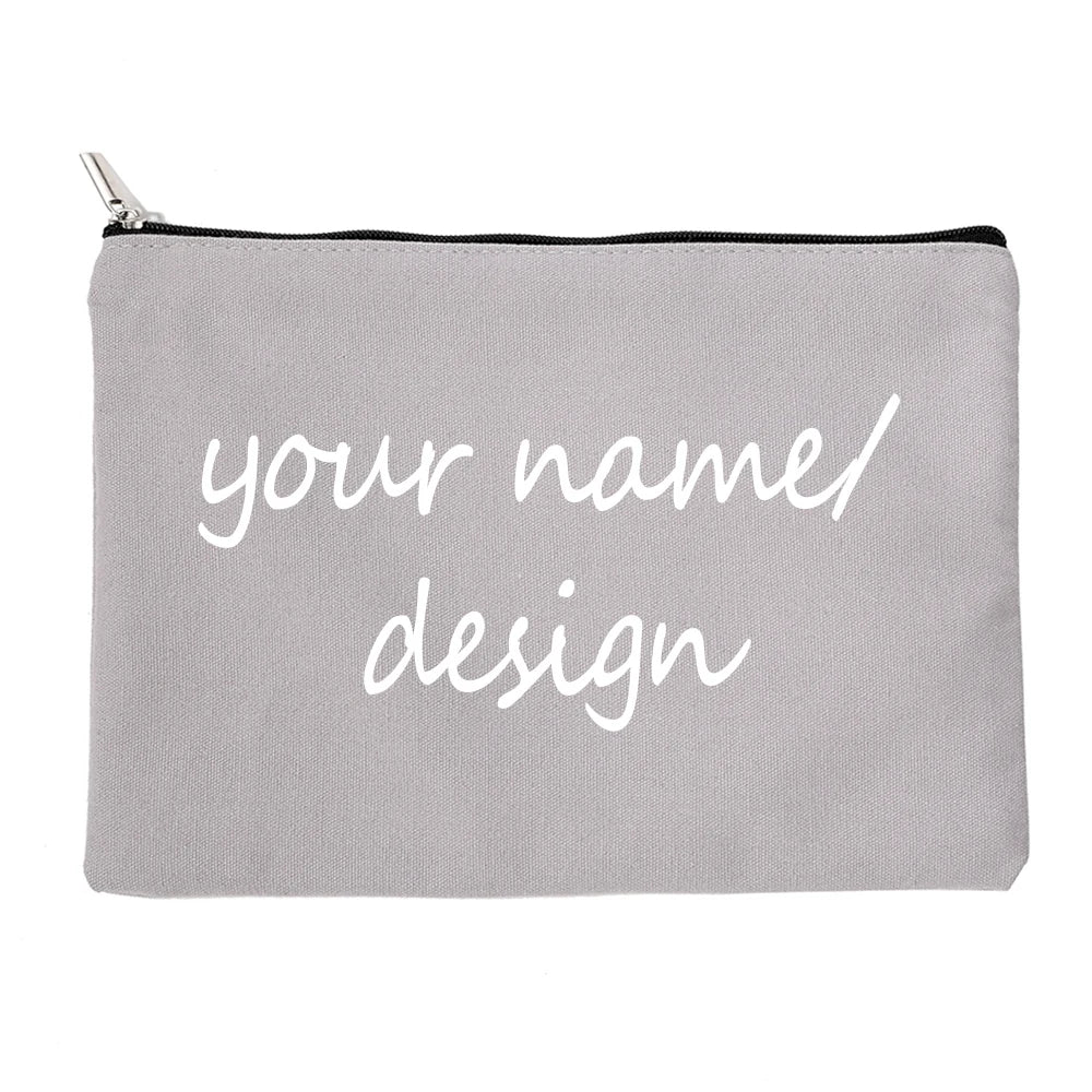 Personalized Women Cosmetic Cases Bags Casual Makeup Pouch Pencil Handbag Name C