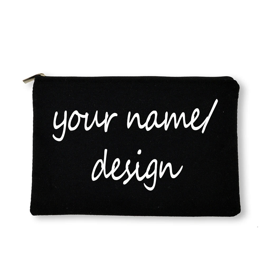 Personalized Women Cosmetic Cases Bags Casual Makeup Pouch Pencil Handbag Name C