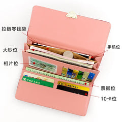 Fashionable Women's Long Purse Wallet Card Slot Bag