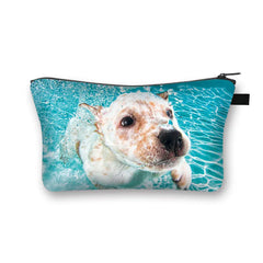 Pet Puppy Print Sausage Dog Cosmetic Bag Women Lipstick Storage Organizer