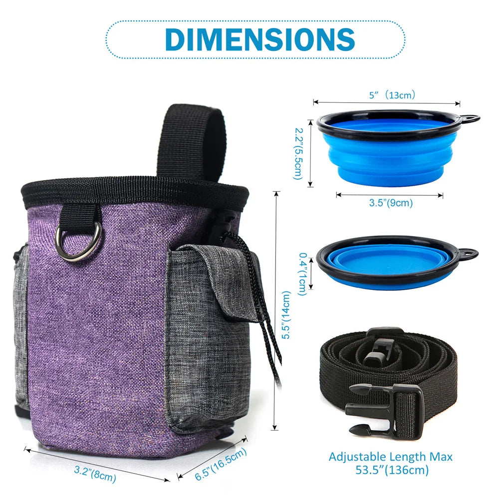 Pet Training Snack Pouch Portable Dog Treat Feed Bait Waist Bag