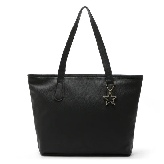 Petrichor Women Shoulder Bag PU Leather Large Capacity Handbag Zipper Tote Bag