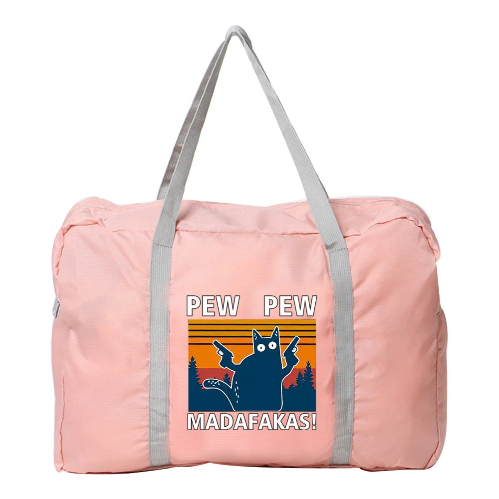 Pew Series Print Travel Bag Water Proof Luggage Large Capacity Shoulder Pack