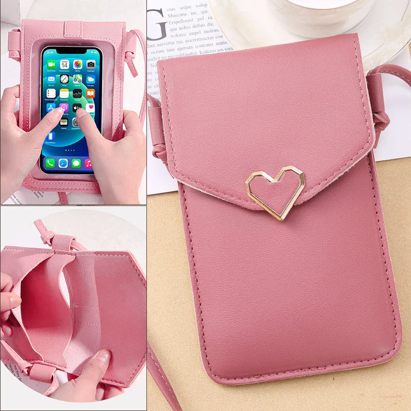Women Phone Purse Touch Screen Mini Shoulder Bag