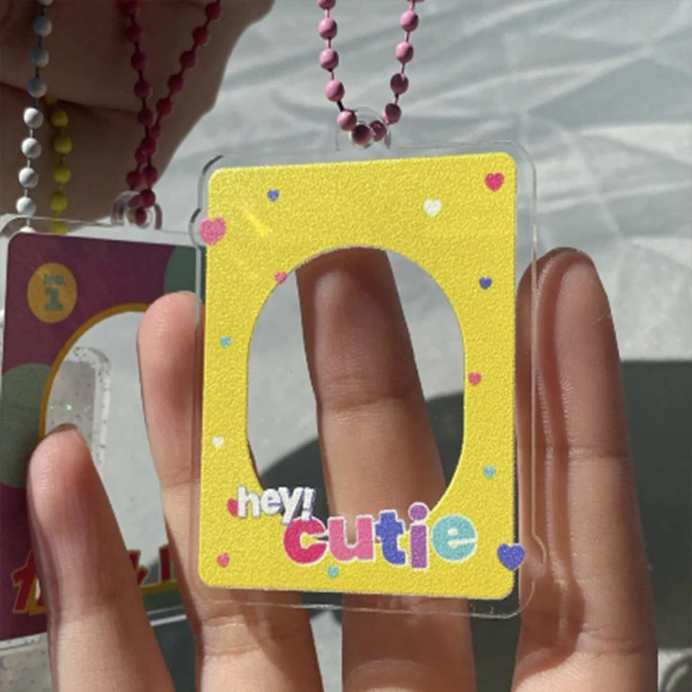 Photo Sleeves Protector Keychain Gift Photocard Frame