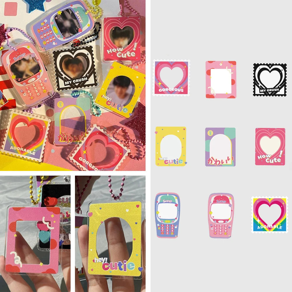 Photo Sleeves Protector Keychain Gift Photocard Frame