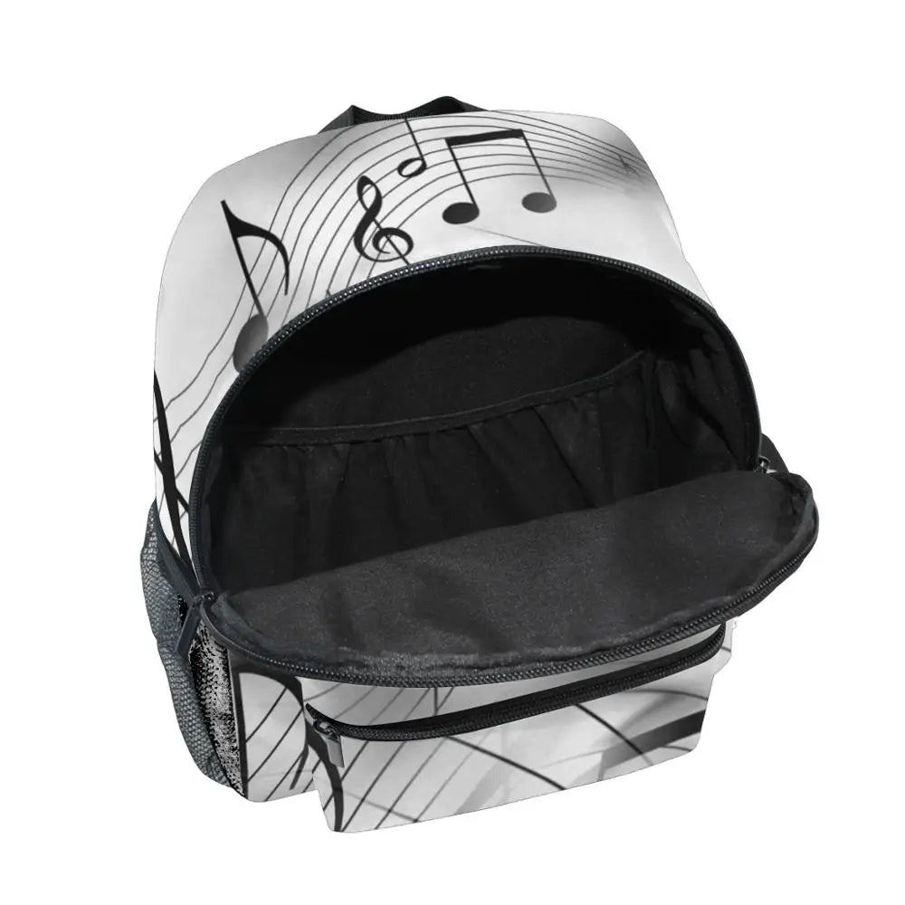 Music Note Girls School Bags for Kids Girls Book Bags