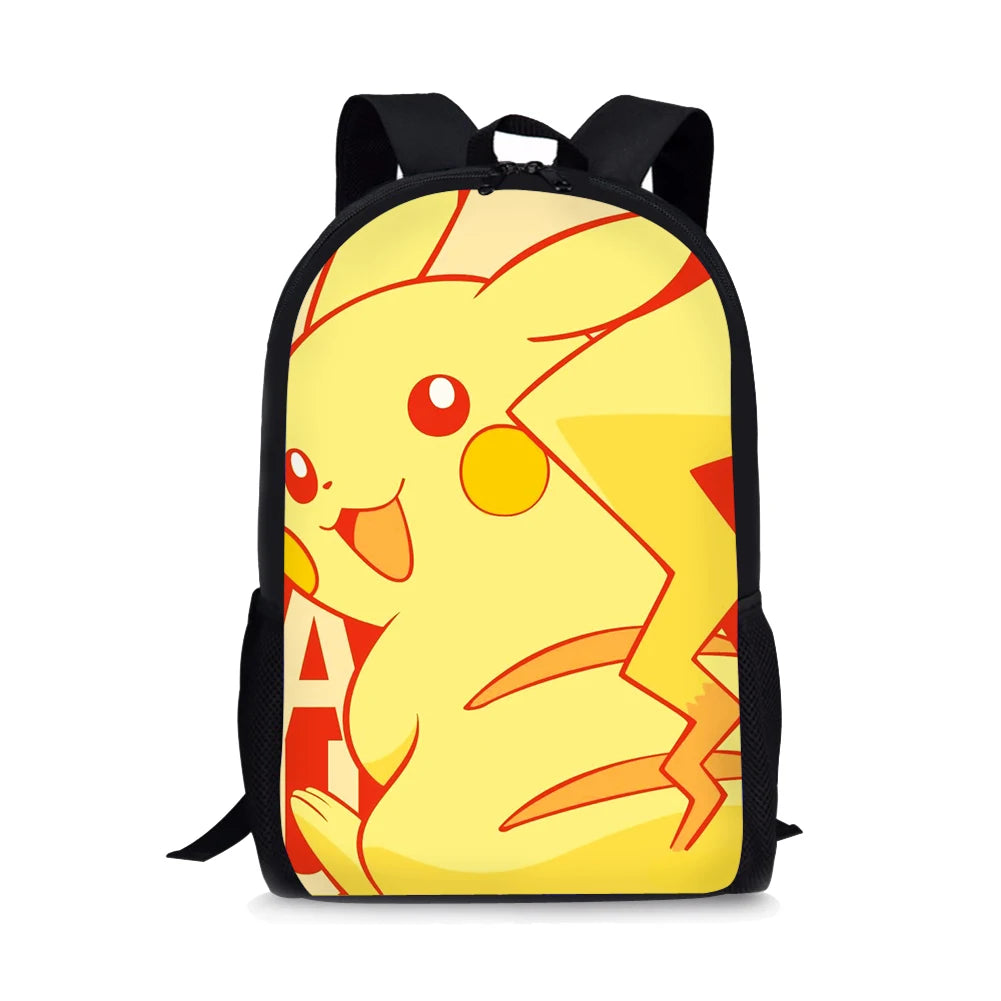 Pikachu Style Print Large Schoolbag Student School Backpack