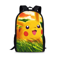 Pikachu Style Print Large Schoolbag Student School Backpack