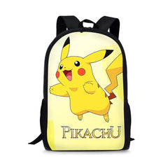 Pikachu Style Print Large Schoolbag Student School Backpack