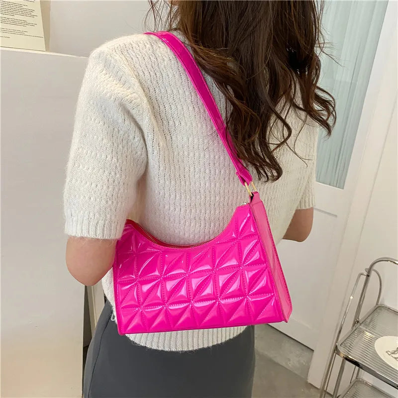 Leather Shoulder Bag Chain Handbag Evening Clutch Crossbody Bag