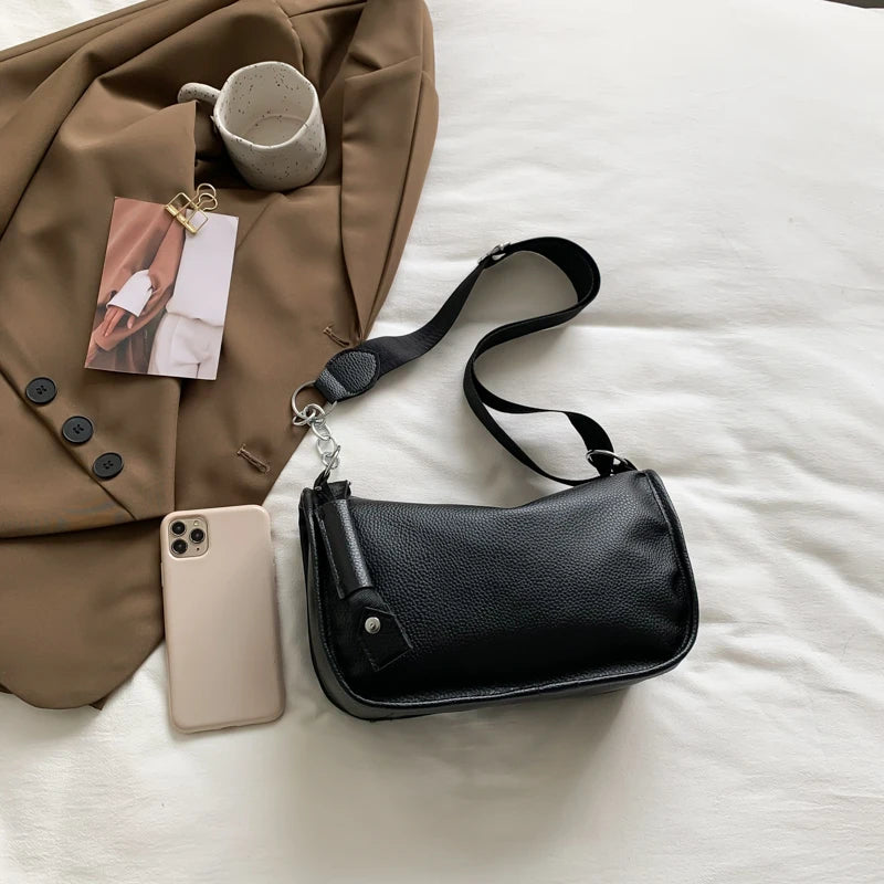 Leather Women's Shoulder Bag Chain Crossbody Handbag