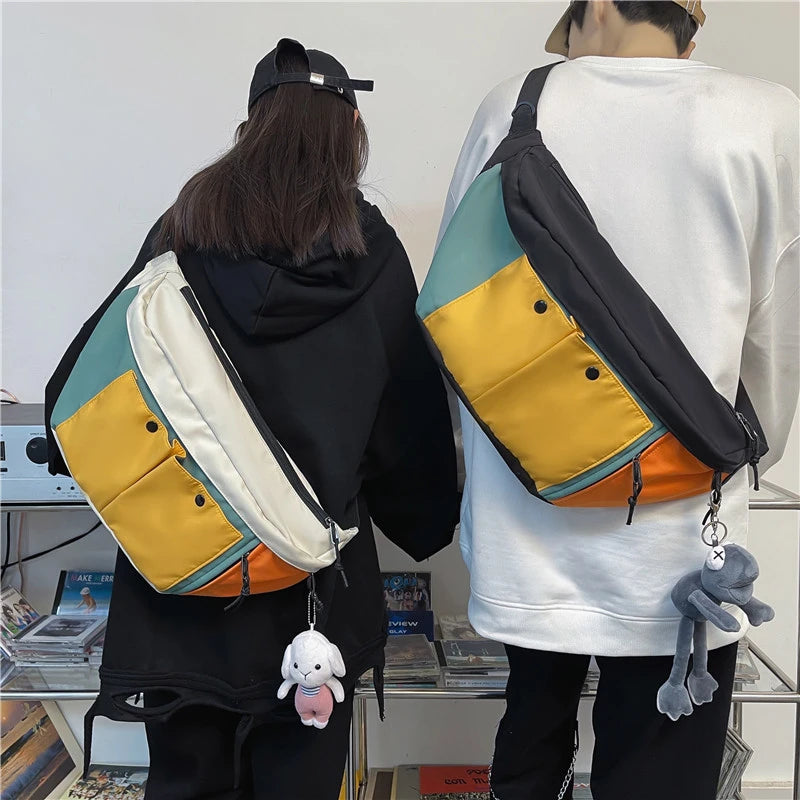 Nylon Waist Packs Waterproof Large Banana Unisex Belt Bag Fanny Pack