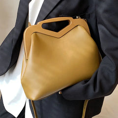 Pink Green Shoulder Bags Handle Women Handbags Retro Leather Bag