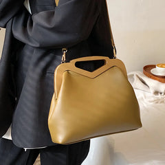 Pink Green Shoulder Bags Handle Women Handbags Retro Leather Bag