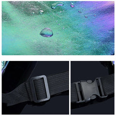 Pink Holographic Fanny Pack Hologram Waist Bag Laser PU Beach Trave...