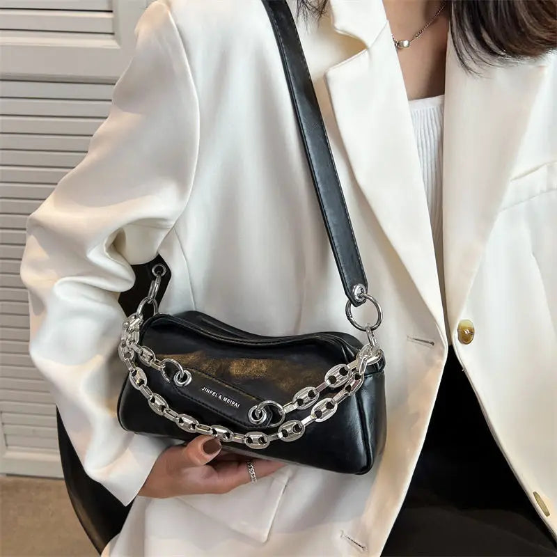 Pink Leather Shoulder Bags For Women Yellow Green Small Purses And Handbags