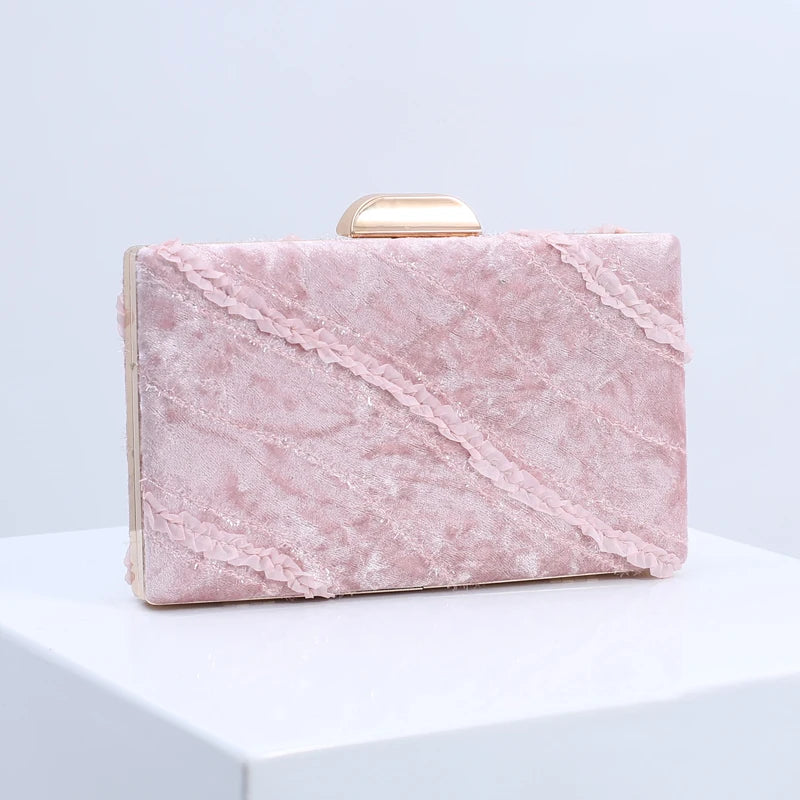 Pink Messenger Bag Clutch Embroidery Side Bag for Women Ceremony