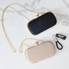 Pink Crossbody Handbag Diamond Clutch Crystal Wedding Bag
