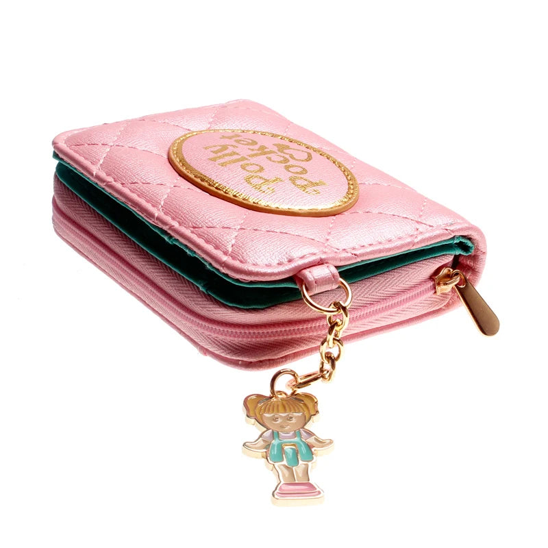 Pink Quilted Women Wallets Female Coins Purse