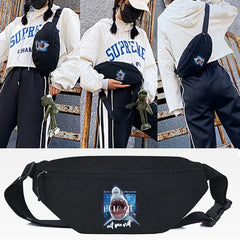 Rose Skull Print Waist Bag Outdoor Sports Unisex Fanny Pack