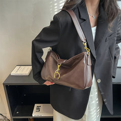 Pink Leather Shoulder Bag for Women Spring Crossbody Purse