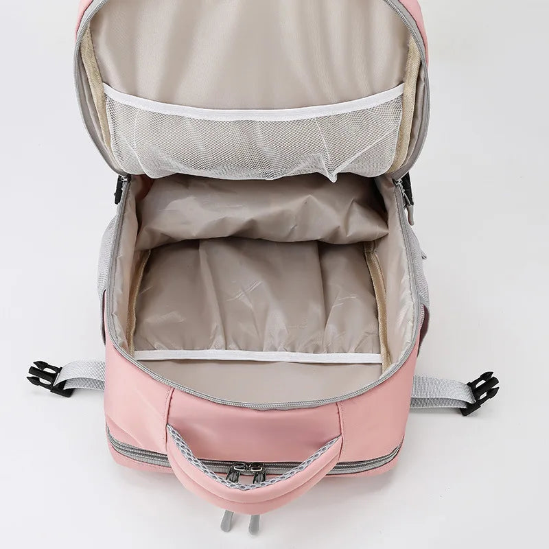 Pink Women Travel Backpack Water Repellent Anti-Theft Daypack Bag