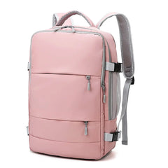 Pink Women Travel Backpack Water-Repellent Anti-Theft Stylish Daypack Bag