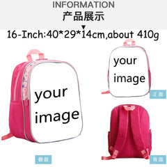 Pink Schoolbag for Girls Large Capacity Cartoon Backpack