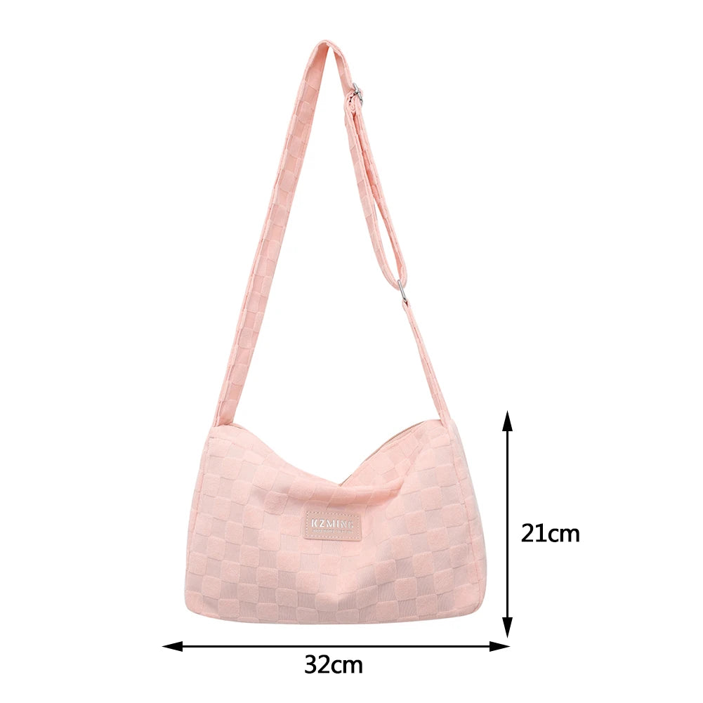 Plaid Crossbody Hand Bag Casual Shoulder Tote Bag