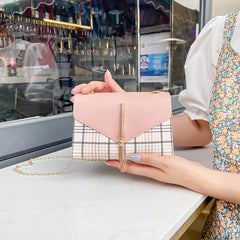 Plaid Fringed Handbags One-Shoulder Small Square Bags For Women