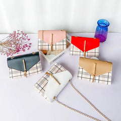 Plaid Fringed Handbags One-Shoulder Small Square Bags For Women