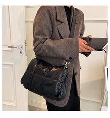 Large Winter Armpit Bag High-quality PU Women's Handbag