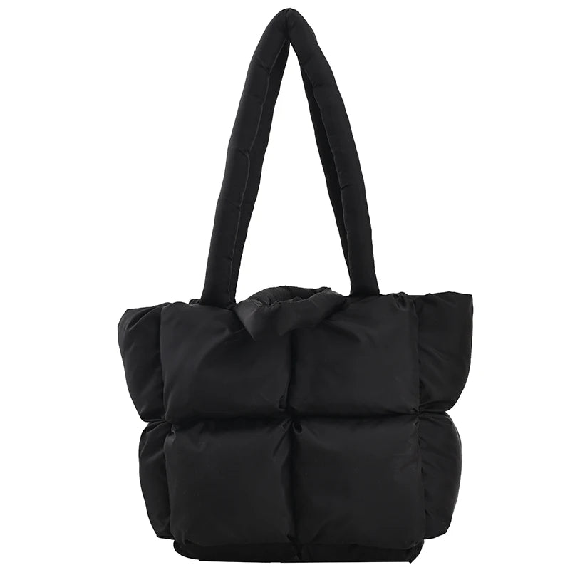 Large Plaid Tote Bag Women's Handbag Nylon Crossbody Shoulder Underarm Bag