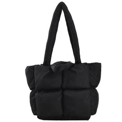Large Plaid Tote Bag Women's Handbag Nylon Crossbody Shoulder Underarm Bag