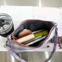 Plaid Print Underarm Bags Chain Strap Mini Handbags