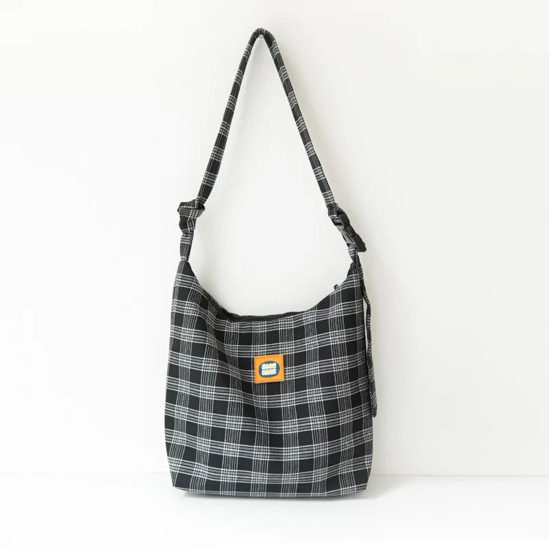 Plaid Shoulder Bag Women Tote Large Capacity Handbag Crossbody Bags