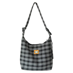 Plaid Shoulder Bag Women Tote Large Capacity Handbag Crossbody Bags