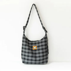 Plaid Shoulder Bag Women Tote Large Capacity Handbag Crossbody Bags