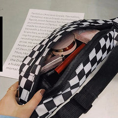 Colorful Plaid Waistbag for Women Men Unisex Waist Bag Female Banana Bag Ladies