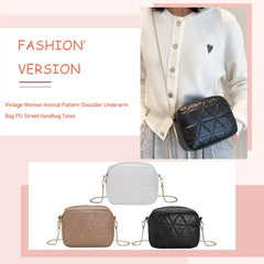 Plaid Women Crossbody Bag Casual Chain Female Underarm Bag