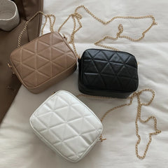 Plaid Women Crossbody Bag Casual Chain Female Underarm Bag
